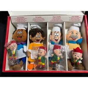 Keebler Elfin Bean Bag Doll Collection - 8 Dolls! Roger, Flo, Zack, Sam NEW